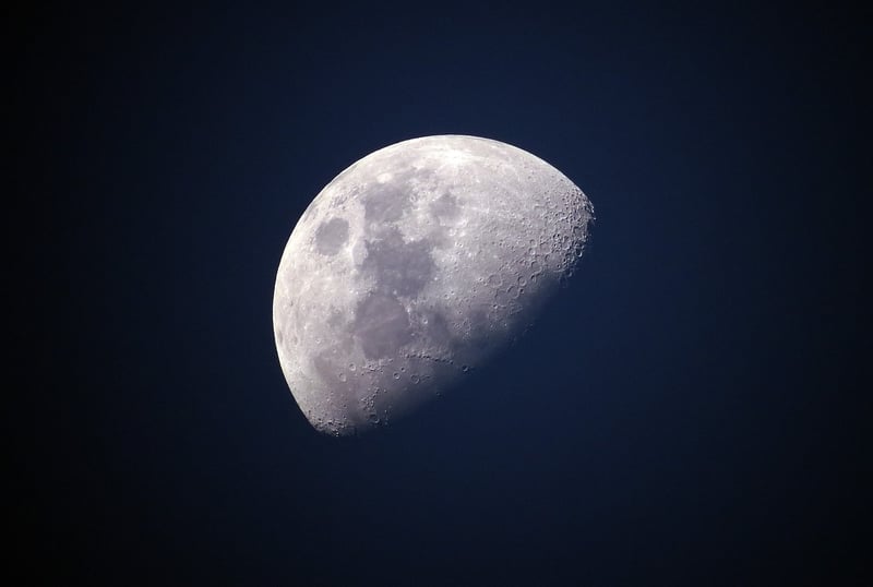Moon in the night sky